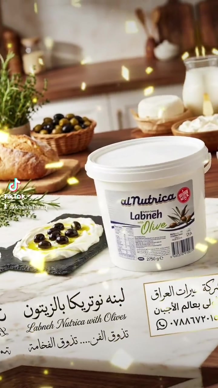 أطيب التحيات واسعد الأوقات
‏تهديكم مجموعة شركات خيرات العراق
‏تعلن الشركة عن وصول  منتجات  شركة نوتريكا التركية 
‏
‏لبنة نوتريكا بنعناع وزن ٢٧٥٠ كغم 
‏لبنة نوتريكا بالشبنت وزن ٢٧٥٠ كغم 
‏لبنة نوتريكا بالزيتون وزن ٢٧٥٠ كغم
‏لبنة نوتريكا سادة وزن ٢٧٥٠ كغم

‏الوكيل الرسمي والحصري في العراق مجموعة شركات خيرات العراق  
‏
‏ومن ألله التوفيق للجميع 💐🌷💐🌷
‏يمكنكم التواصل معنا على
‏موبايل الإدارة *********** متوفر واتس اب
‏متوفر خدمة التوصيل جمله
