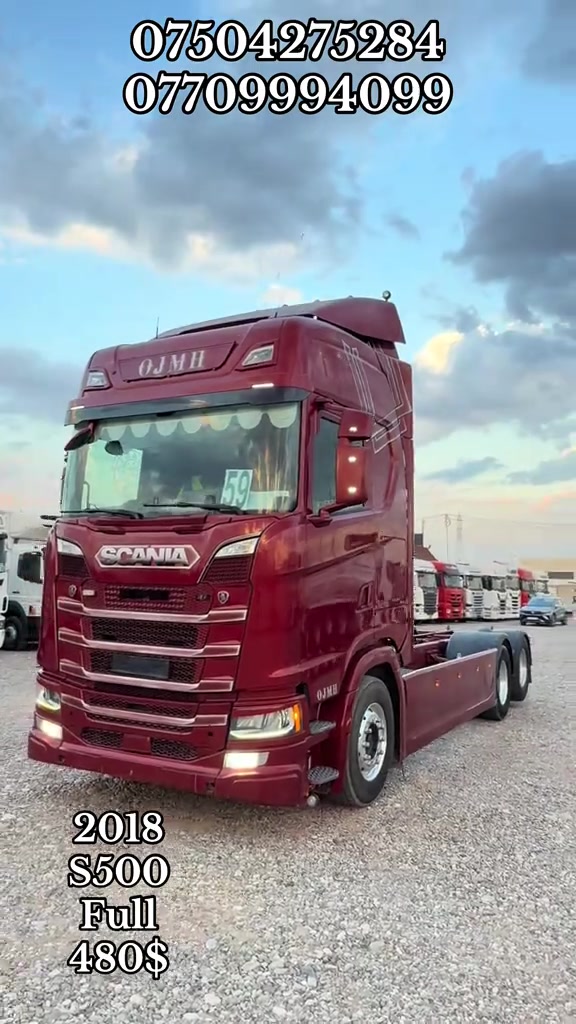 #creatorsearchinsights #scaniav8 #trucks #شعب_الصيني_ماله_حل😂 #اكسبلورexplore 

نص مكتوب في الصور:
- *********** *********** 2018 S500 Full 480$