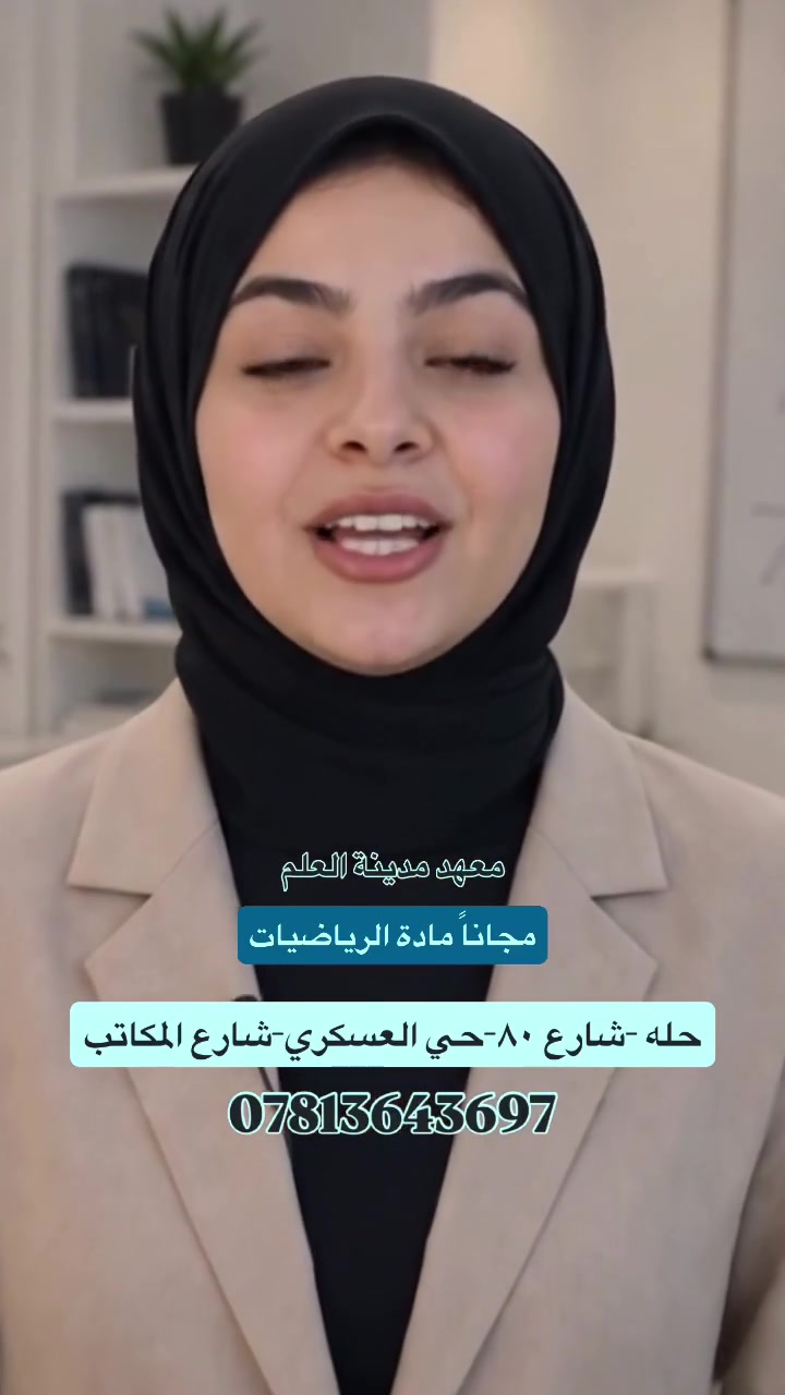 مجاناً الرياضيات للثالث والسادس في معهد مدينة العلم 
***********
