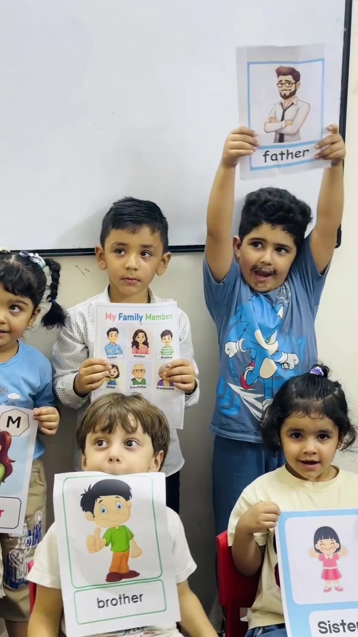 👨‍👩‍👧‍👦💛
جانب من درس اللغة الإنكليزية، تعرّف فيه أطفالنا على أفراد العائلة بطريقة تفاعلية وبسيطة، ليتعلّموا الكلمات الجديدة ويستخدموها بثقة ومتعة 🌷🪻

📍 فرعنا الأول : بغداد – العامرية – نهاية شارع الملجأ – قرب المجلس البلدي
📞 للاستفسار: ***********
📍 الفرع الثاني :حي الجهاد - سريع حي العامل - قرب مسبح الرافدين
📞 للاستفسار والتواصل: ***********

📌 تابعونا لتكونوا جزءًا من رحلتنا التربوية، ولتتعرفوا على رؤيتنا ورسالتنا وأهدافنا التي نطمح لتحقيقها معكم.

خطوة طفلك الأولى تبدأ من حلمه الأول 🌱
#روضة_الحلم_الأول #الحلم_الأول #حي_الجهاد
#العامرية
