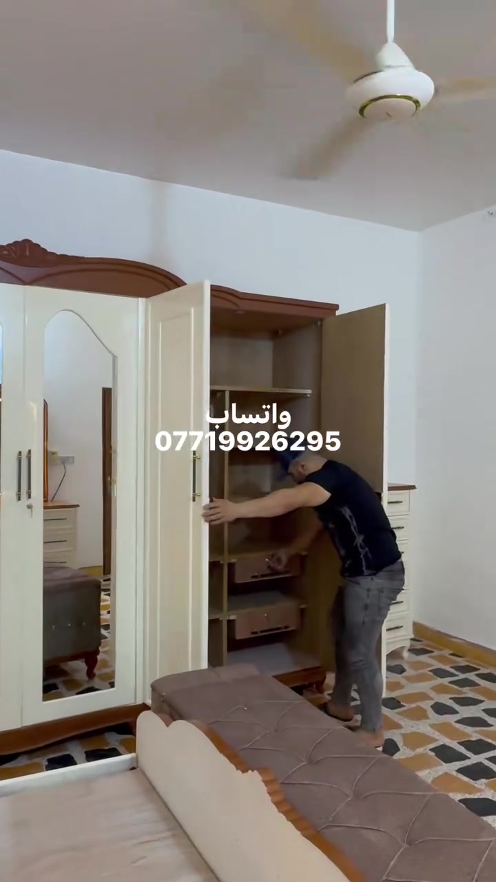 اللهم صل على محمد وال محمد 
غرفة شغل عراقي تصميم تركي الشغل تكمه الصبغ حراري 
شغل حسب الطلب
العنوان محافظة ديالى قزانية شارع الوسط مجاور مجوهرات ريتال 
ومجاور صالون زينه
اهلا وسهلا بكم
الهاتف ***********واتساب
