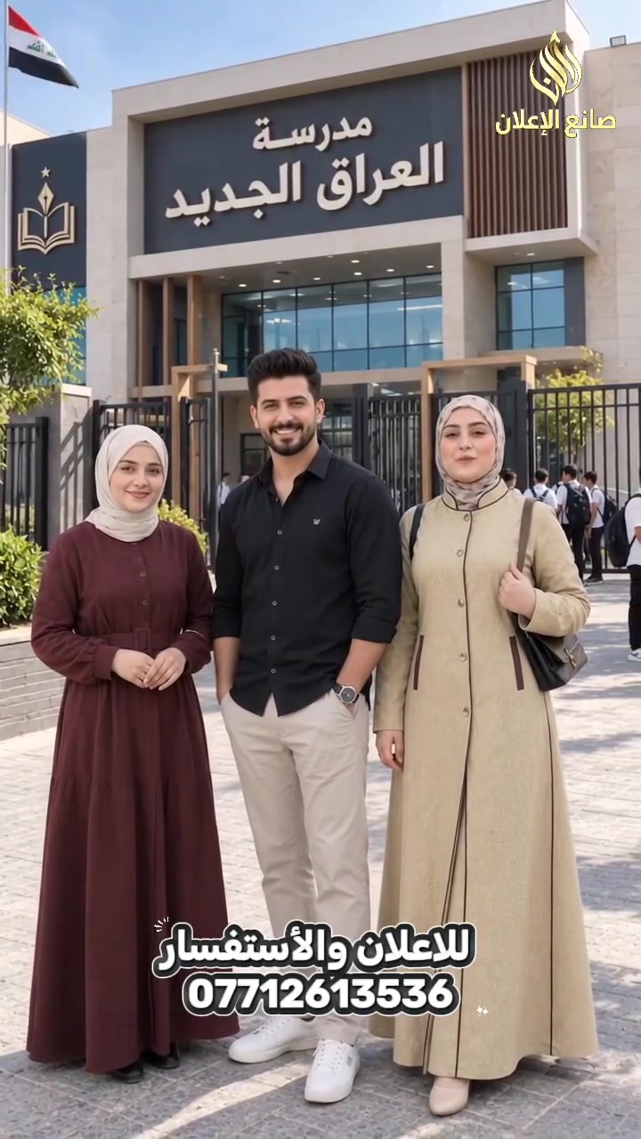 العام الدراسي الجديد يستحق إعلانًا يليق بمستوى مدرستكم ✨

نصمّم لكم إعلانًا احترافيًا يُبرز فخامة المدرسة، الكادر التدريسي، البيئة التعليمية،  بصورة واقعية … ليصل اسم مدرستكم إلى أولياء الأمور بأسلوب يترك انطباعًا مميزًا.

📩 إذا تريدون إعلانًا مختلفًا يليق بمدرستكم، تواصلوا معنا.***********
#إعلانات_مدارس_أهلية
#تسويق_المدارس_الأهلية
#تصميم_إعلانات_مدارس
#إعلان_مدرستك_باحترافية
#مدارس_أهلية_العراق

