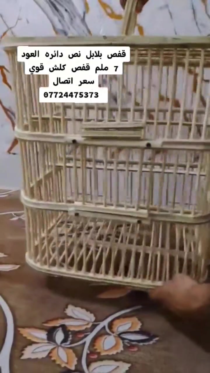 قفص بلابل نص دائره العود 7 ملم قفص كلش قوي سعر خاص مكاني ناحيه الواحده
***********
