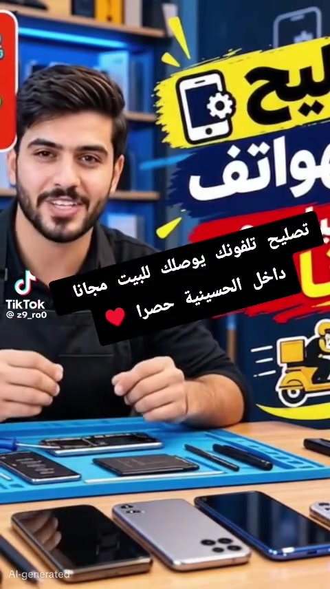 تصليح الهواتف • توصيل للبيت • تطبيق خدمات الحسينية