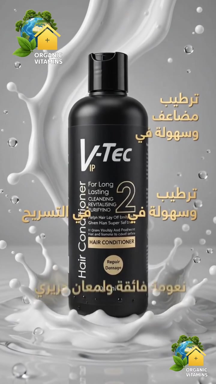 ودّع الجفاف والتشابك، وامنح شعرك لمسة حريرية مفعمة بالحيوية مع #بلسم ومكيف V-Tec VIP الاحترافي (الخطوة 2) من شركة EDMARK الماليزية العالمية 🌿✨

​صُممت هذه التركيبة الاحترافية المتطورة لتتغلغل في عمق ألياف الشعر المجهدة، وتعيد بناء الروابط التالفة من الداخل لتمنحك شعراً ناعماً، انسيابياً وسهل التصفيف طوال اليوم.
​لماذا تختار مكيف V-Tec VIP لشعرك؟
​ترميم فوري ومكثف: يعيد بناء هيكل الشعرة ويقضي على التقصف والهيشان بفاعلية (Repair Damage).
​نعومة فائقة وانسيابية: يفك تشابك الشعر في ثوانٍ، مما يجعل التمشيط والتحكم بالخصلات سلساً وخالياً من التكسر.
​ترطيب عميق طويل الأمد: يقفل الرطوبة داخل الشعر ويحافظ على انتعاشه ونقائه لفترات طويلة.
​حجم اقتصادي وفاخر: عبوة أنيقة بسعة 500 مل مع غطاء ضاغط عملي للاستخدام اليومي المريح.
​طريقة الاستخدام المثالية:
​بعد غسل الشعر بشامبو V-Tec (الخطوة 1) وعصره برفق للتخلص من الماء الزائد.
​ضع كمية مناسبة من البلسم ووزعها من منتصف الشعر حتى الأطراف (تجنب الفروة).
​اتركه لمدة 2 إلى 3 دقائق ليتغلغل بعمق، ثم اشطفه بالماء الفاتر أو البارد للمعان إضافي.
​استعد حيوية وجمال شعرك من الطبيعة بجودة احترافية متكاملة 💆‍♀️💫

​للطلب والاستفسار:
تواصلوا معنا مباشرة عبر رسائل الصفحة 📩
أو عبر #الواتساب: *********** 📲

​#EDMARK #العناية_بالشعر #بلسم_شعر #ترميم_الشعر #شعر_صحي #صحتك_من_الطبيعة #نعومة_الشعر #عناية_بالشعر
