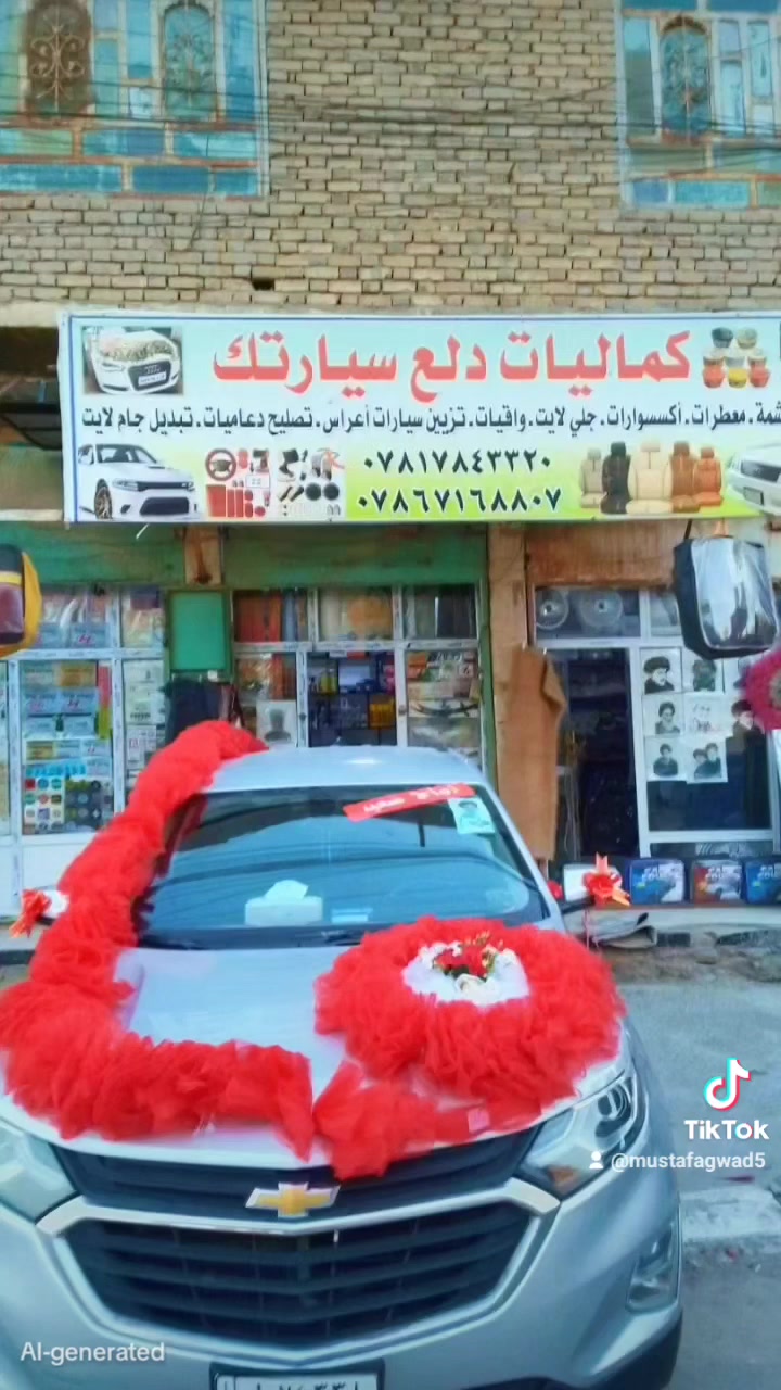 ترتيب وزروقه سيارات الأعراس شي جديد وسعار حلوه
اخوان اي واحد امكانيته ظعيفه يجي يشده بلاش ما عنده سياره نزفه احنه وبلاش وبخدمتكم
 الشطره حي المعلمين فرع صوره الحكيم 
كماليات دلع سيارتك 
***********/اتصال واتساب اذا ماعندك رصيد
كماليات دلع سيارتك
