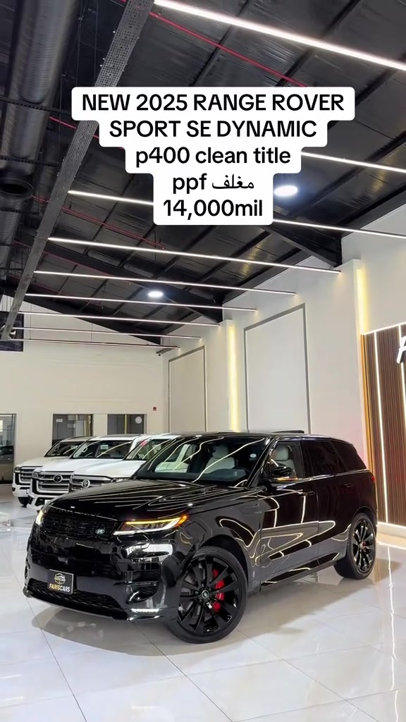 #rangeroversport #fariscarserbil #2025 

نص مكتوب في الصور:
- NEW 2025 RANGE ROVER SPORT SE DYNAMIC p400 clean title مغلف ppf 14,000mil