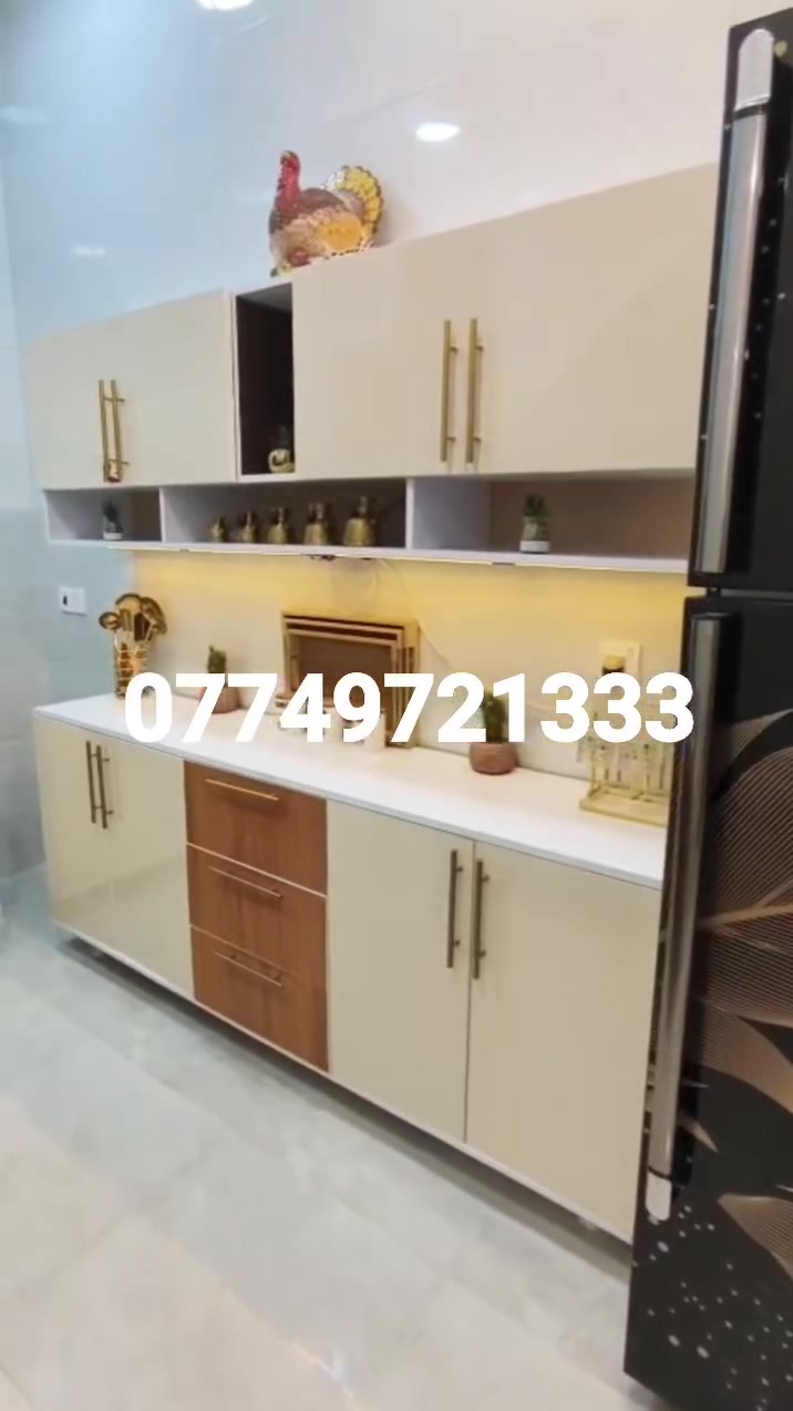 كاونترات خشب MDF • تفصيل حسب الطلب • سنك متر