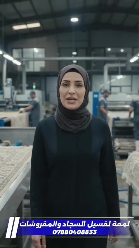 استلام وتوصيل مجاني كافه انحاء بغداد

نص مكتوب في الصور:
- لمعة لغسيل السجاد والمفروشات التوصيل والاستلام مجاني في جميع مناطق بغداد اتصل الآن للحجز والاستفسار ***********