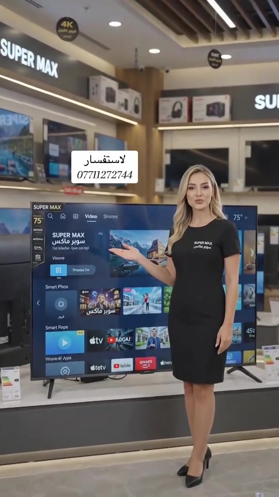 🔥 شاشة 75 بوصة سمارت فول إنترنت 🔥 توفرت حالياً لدى سوبر ماكس 📺 ✨ شاشة كبيرة وتجربة مشاهدة مميزة 🌐 سمارت + فول إنترنت 💰 السعر: 700 ألف فقط 🚚 التوصيل مجاناً 📞 للحجز والاستفسار: *********** *********** اطلبها هسه وخلي سوبر ماكس يوصلها لباب بيتك مجاناً.
