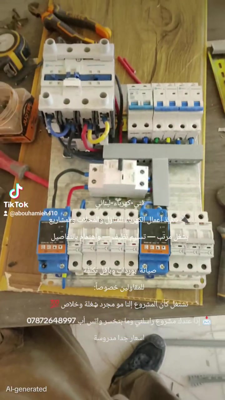 تأسيس وصيانة كهرباء
#فني-#كهرباء-#لبناني #
🔌 تنفيذ أعمال الكهرباء للمنازل والمحلات والمشاريع
بشغل مرتب — تسليم نظيف — واهتمام بالتفاصيل 

صيانة  بوردات وباقل تكلفة 
للمقاولين خصوصاً:
نشتغل كأن المشروع إلنا مو مجرد شغلة وخلاص 💯
📩 إذا عندك مشروع راسلني وما بتخسر واتس أب ***********
اسعار جدا مدروسة
