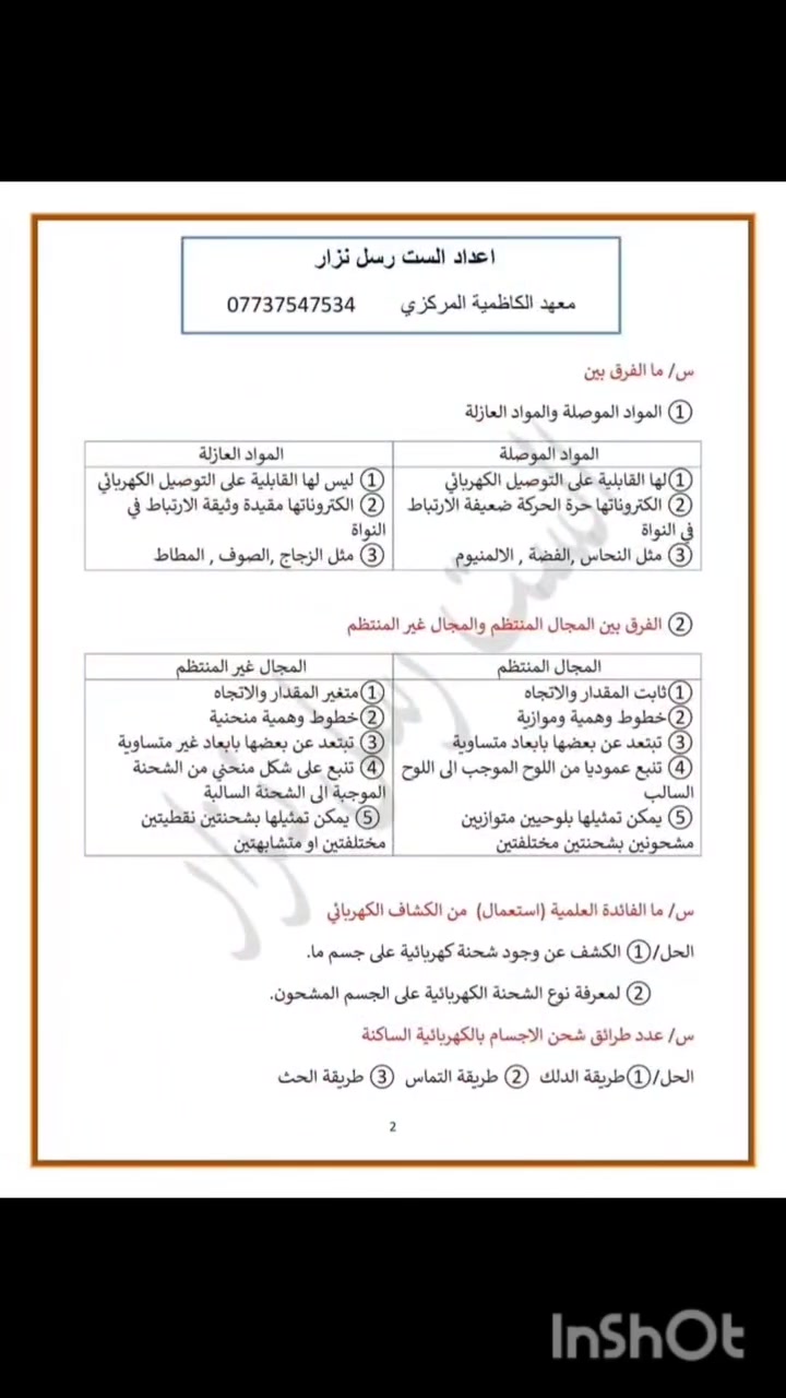 قانون كولوم • تدريس خصوصي • فيزياء ثالث متوسط