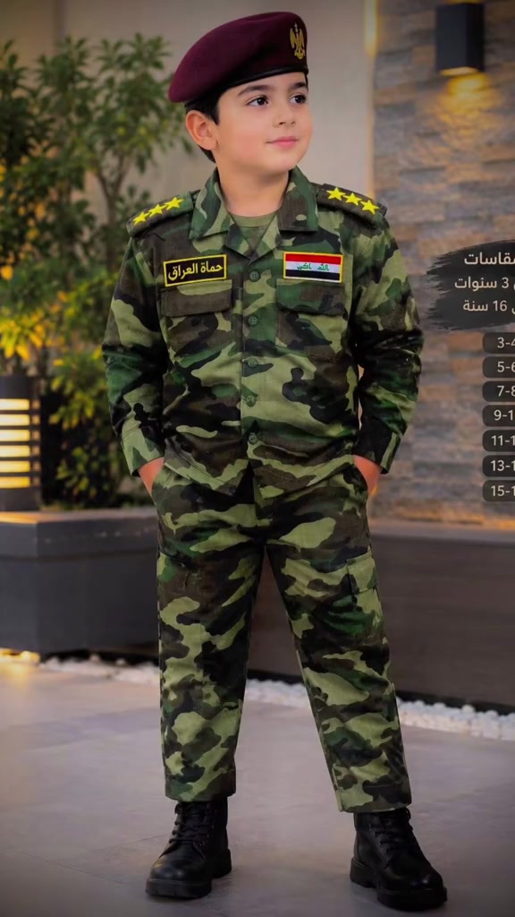 زي عسكري الخامة الراقية  العمر من 4 سنة الى 14 سنة بناتي ولادي  للطلب مراسلة الصفحة او الاتصال بالرقم وتساب *********** متوفر توصيل بغداد ومحافظات  #الشعب_الصيني_ماله_حل😂😂 #زي_عسكري_للاطفال #ملابس_اطفال_ولادي_بناتي #بغداد_بصرة_موصل_الكويت_الخليج_دبي_ #الانبار_رمادي_حديثه_فلوجه_هيت_القائم_😈 
