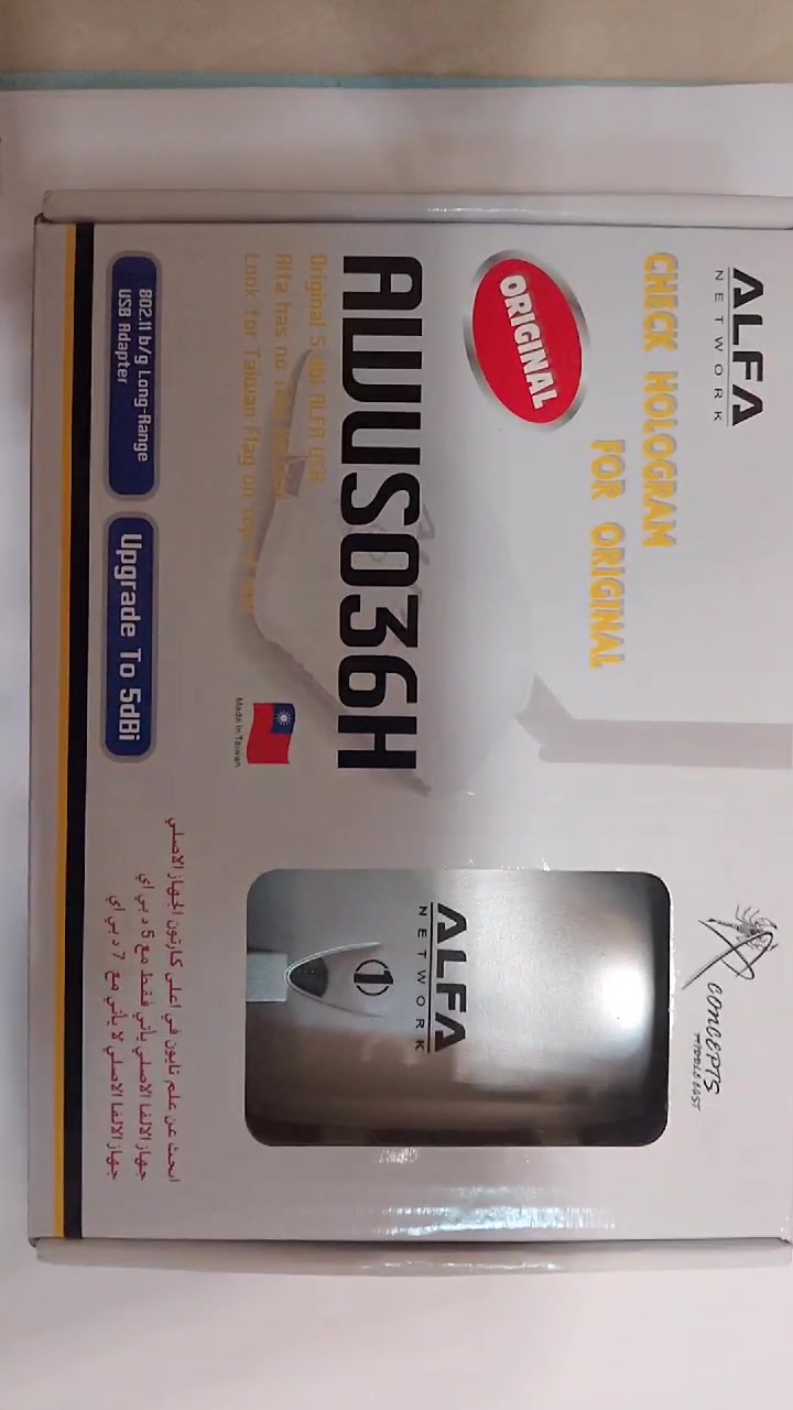 لاقط ALFA AWUS036H التايواني الأصلي 
السلاح السري لطلاب الأمن السيبراني واختبار اختراق الشبكات!
احصل على الأداة الاحترافية الأولى من شركة ALFA NETWORK، والمزودة بالشريحة الأسطورية RTL8187. هذا اللاقط ليس مجرد مستقبل واي فاي عادي، بل هو مختبرك العملي لاختراق الشبكات وتأمينها.
أبرز المميزات:
 صناعة تايوانية أصلية 100%: جودة استثنائية وأداء مستقر من الشركة الأم (احذروا النسخ المقلدة!).
 سيطرة هجومية تامة: دعم كامل وحقيقي لـ وضع المراقبة (Monitor Mode) وحقن الحزم (Packet Injection).
 مدى التقاط جبار: يأتي مرفقاً بهوائي احترافي بقوة 5dBi ويتوفر 15dBi  لضمان تغطية واسعة جداً والتقاط الإشارات البعيدة بوضوح.
 توصيل وتشغيل مباشر (Plug & Play): قل وداعاً لمشاكل التعريفات! القطعة مدعومة وتعمل مباشرة بمجرد توصيلها بالـ USB مع أغلب توزيعات لينكس، وعلى رأسها (Kali Linux) و (Linux Mint).
.
الخيار الأول للطلاب والمحترفين: الأداة المثالية لتطبيق هجمات الشبكات عملياً.
 باختصار: إذا تريد تخترق الشبكات وتطبق اللي تتعلمه، فما تكدر بدون هذي القطعة (الطرق والشروحات كلها متوفرة وسهلة على اليوتيوب) .
لا ترضَ بالبدائل الضعيفة،وبدون تعريفات مزعجه واستثمر في القطعة الأصلية التي يعتمد عليها الهاكرز الأخلاقيون! الجهاز مفتوح على كد الفحص
 السعر: [27,000] دينار مع توصيل
 الكمية محدودة!
 أي استفسار أو طلب، تواصلوا وياي على الخاص.. على ااربم بي واتساب   ***********
توصيل لجميع انحاء العراق
