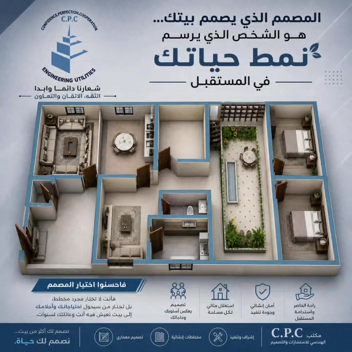 لا تستخسر على بيتك… لأنك تبنيه مرة، وتعيش به سنين.
لا تستخسر أجور مهندس  يصمم لك بيتك حسب احتياجك، أرضك، ميزانيتك وطريقة حياتك، ويضع لك مخططات واضحة ومدروسة، وخصوصًا المخططات الإنشائية التي تضمن أن يظل بناءك سليم لابناءك واحفادك
أنت هنا ما تشتري مخطط…
أنت تشتري راحة بال.
تشتري أمان.
تشتري استغلالًا أفضل لكل متر من أرضك.
وتشتري تصميمًا يفكر بحياتك اليوم… وباحتياجاتك غدًا.
لأن البيت مو مجرد جدران وسقف وأبواب… البيت مكان تسكن روحك له قبل لا انت تسكن به

خلّي مهندس يفهم احتياجك، يخطط لك صح، ويحوّل أرضك إلى بيت مصمم ليعيش وياك.
مكتب C.P.C الهندسي
نصمم لك بيتك… مو مجرد مخطط.
***********
#العراق🇮🇶 #البصره #basra #اكسبلور_فولو #الشعب_الصيني_ماله_حل😂😂
