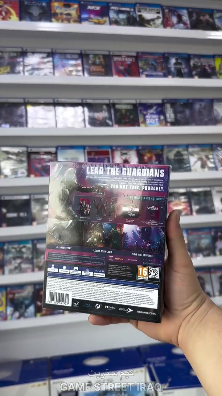 GUARDIANS OF THE GALAXY PS4
نسخة خاصة 
 الريجن : اوروبي 
الحالة : سيلد 
السعر: 62 الف
كيم ستريت | GAMESTREETIRAQ
————————
فرع 
عبدالله 
***********
كربلا/ سريع حي المعلمين / ركن التقاطع /مجاور شركة السيارات العامة 
————————
فرع
منتظر 
***********
كربلاء / الولاية / خلف مجمع الكوثر 
انستا : gs__iq
تيك توك : gs__iq
فيسبوك : كيم ستريت GSI
يوتيوب : GAME STREET IRAQ⁩⁩⁩⁩

