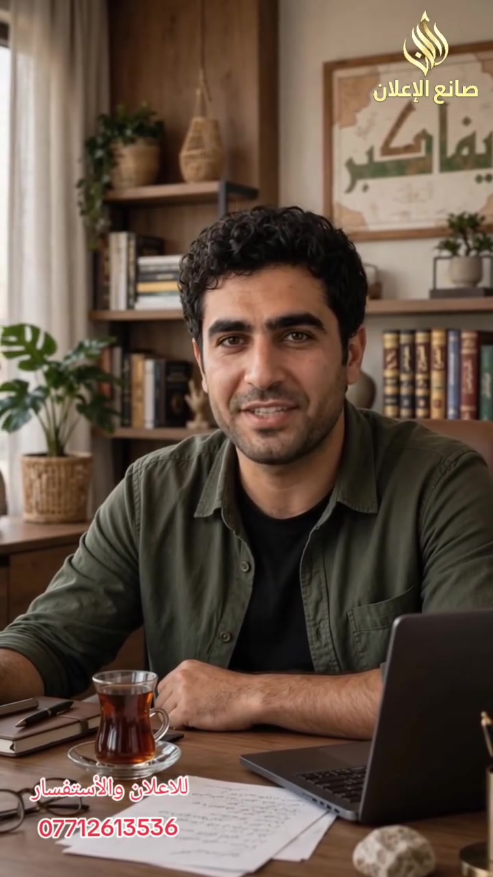 عندك محل؟ مكتب سفر؟ أو مكتب عقارات؟

لا تخلي شغلك يمر بدون ما يلفت الأنظار.
آني أصمملك فيديو إعلاني احترافي يقدّم مشروعك بصورة فخمة، مرتبة، وتشد الزبون من أول لقطة.

خلّي إعلانك يحچي عن شغلك… ويخلي الناس تتذكرك.

إعلانك يستاهل ظهور يليق بمشروعك.
للتواصل والاستفسار *********** 
#إعلانات_عقارات
#إعلانات_محلات
#إعلانات_مكاتب_سفر
#تصميم_إعلانات_احترافية
#إعلانات_تجذب_الزبائن
