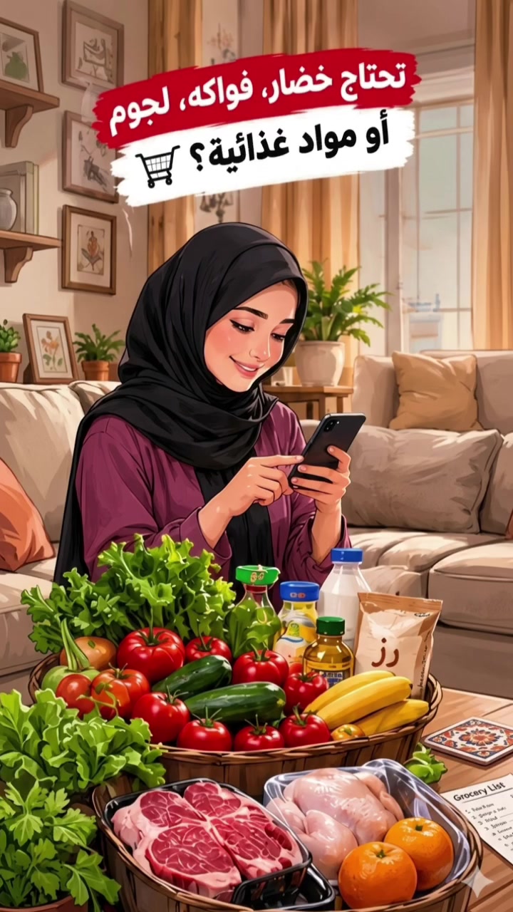 ما عندك وقت تروح للسوك؟ 🛒
لا تتعب نفسك… خليك مرتاح 😌

مسواك البيت، خضار، فواكه، لحوم ومواد غذائية…
إنت اطلب، وإحنا نتسوك ونوصله لباب بيتك 🛵

📲 للطلب راسلنا واتساب:
***********

طويريج دلفري… خليك مرتاح 😌
 #طويريج #دلفري #توصيل #طلبات
