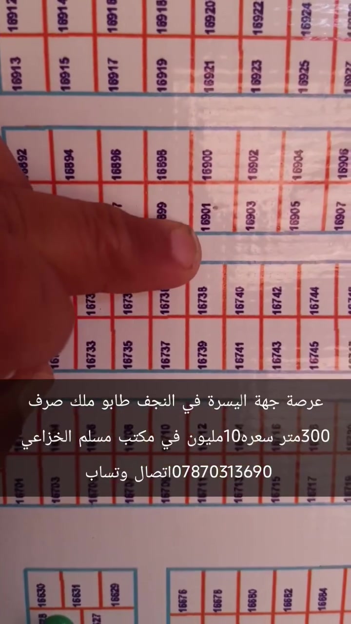 النجف • ٣٠٠م • طابو ملك صرف