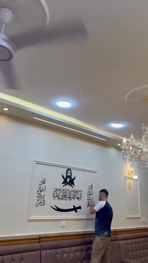 احد اعمالنا صبغ وديكورات لمسه ابداع ماعليك بس تتصل باسعار مناسبه @إشارة ***********
