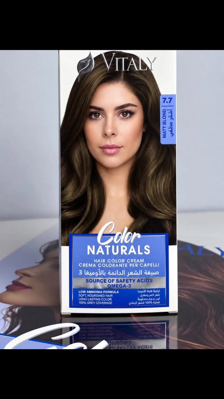 ✨ غيّري لونچ… واختاري الدرجة اللي تشبهچ 🤎

🎨 Vitaly Color Naturals
صبغة شعر بتركيبة تحتوي على Omega-3، ومصممة للون غني وثابت مع عناية بالشعر. ✨

🤎 6.35 – Dark Natural Blond
🫒 7.7 – Matt Blond
✨ 8.3 – Light Golden Blond
🍯 8.03 – Light Honey Blond

✔️ تركيبة خالية الأمونيا
✔️ لون يدوم طويلاً
✔️ تغطية للشيب
✔️ كل درجة إلها لونها ولمستها الخاصة 💫

📦 كل تفاصيل وتعليمات الاستخدام موجودة داخل البوكس.

 
#العراق #صبغ #فيتالي #اكسبلورر

تتوفر خدمة توصيل للمحافظات 🚕
النجف/سايدين عسكري وفاء قرب مدرسة دارك الاهليه مقابيل مكوى الكوثر/كوزمتك الفراشة 🌍
للتواصل او الحجز على الواتساب🛒
او الاتصال على الرقم ***********
تابعونا على الانستكرام على الرابط👇
https://instagram.com/207zaid?utm_medium=copy_link
تابعونا على قناة التلكرام على الرابط 👇
https://t.me/butterfly199795
تابعونا على الفيس بوك على الرابط 👇
https://www.facebook.com/share/
17cjkLTHD8/
تابعونا على رابط التوكتوك على الرابط 👇
https://vt.tiktok.com/ZS5ypxogv/
#الفراشة_للعطور_ومستحضرات_التجميل 🥰
#كوزمتك_الفراشة 
#كوزمتك _الفراشه
