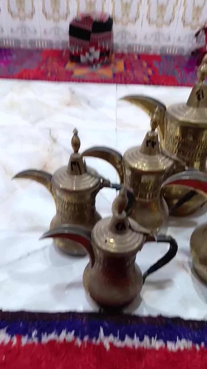 طقم ٦ قطع • نحاس • صنع سوري