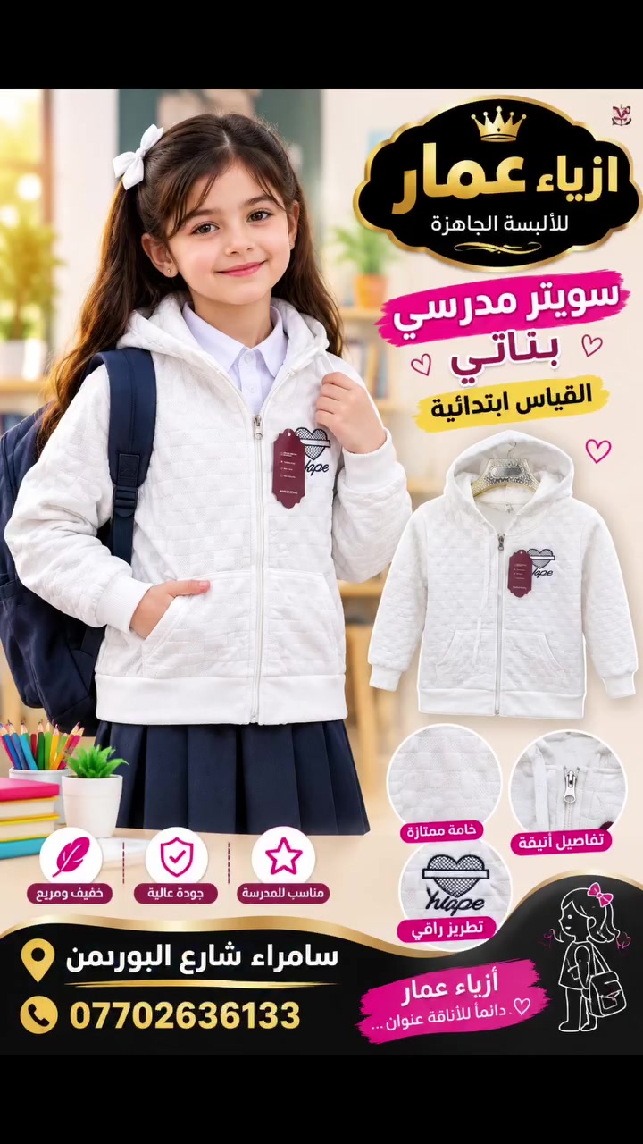 سويترات مدرسية • شتاء ٢٠٢٧ • سامراء