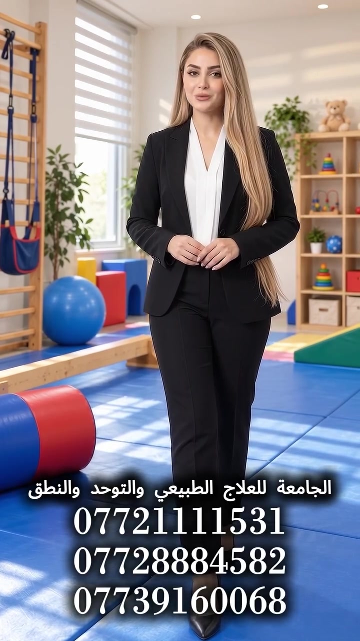مركز الجامعة للعلاج الطبيعي والتوحد والنطق
✨ خبرة.. اهتمام.. ورعاية متكاملة ✨

أقسام وخدمات المركز:

🔹 قسم العلاج الطبيعي المكثف للأطفال
🔹 قسم التوحد والنطق
(التأهيل الفموي للصغار والكبار المصابين بالجلطة الدماغية)
🔹 العلاج الحسي والتكامل الحسي
🔹 قسم العلاج الطبيعي للكبار
(مع وجود كادر نسائي متخصص)
🔹 خدمة العلاج المنزلي 🏠

📞 أرقام المركز:

***********
***********
***********

📍 العنوان: بغداد – [حي الجامعة-شارع كازينو الربيع ]

معاً نحو حركة أفضل.. وتواصل أفضل.. وحياة أفضل 🤍
