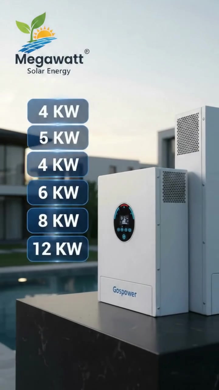 انفيرتر Gospower الهجين– قوة واعتمادية لمنظومتك الشمسية!

متوفرة بأحجام 4KW | 6KW | 8KW | 12KW
✅ حماية IP54 مقاومة للغبار والماء
✅ كفاءة عالية في تحويل الطاقة
✅ شحن سريع وتشغيل مستمر
✅ مخرج نقي بشكل جيبي
✅ متوافقة مع الأنظمة الشمسية والبطاريات
🛡️ ضمان 3 سنوات

اختار الحجم المناسب لاحتياجك وخلي طاقتك أكثر استقراراً ☀️⚡
للحجز والاستفسار راسلنا على الخاص:
***********
***********
📍 مكتب ميكاواط للطاقة الشمسي:
موقعنا : الموصل
الفرع الاول : الايمن - شارع بغداد - مقابل مصرف الرشيد
الفرع. الثاني : الايسر - المجموعة الثقافية - عمارة طيبة
 #ميكاواط_للطاقة_الشمسية #العراق🇮🇶 #الموصل
