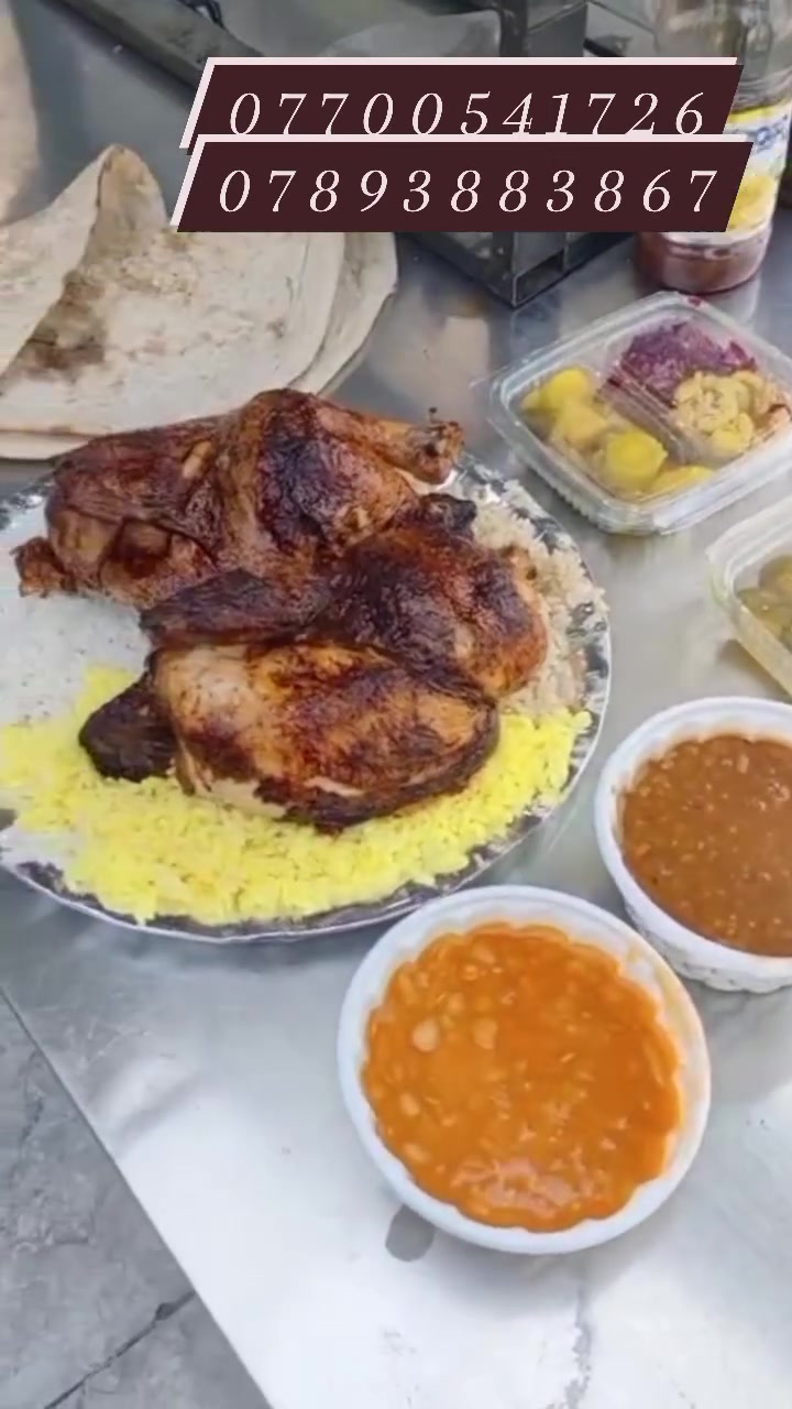 مطاعم الزعفرانية....فرع شارع المعهد قسم الدجاج المشوي 🐔🐔🐔 عراقي 

دجاجه شوي كامله مع مروكات وخبز ومقبلات 3انواع تمن ✅ 12الف فقط 

ارقام التوصيل واتساب ✅🛵 
***********
***********

#مطاعم #دجاج
