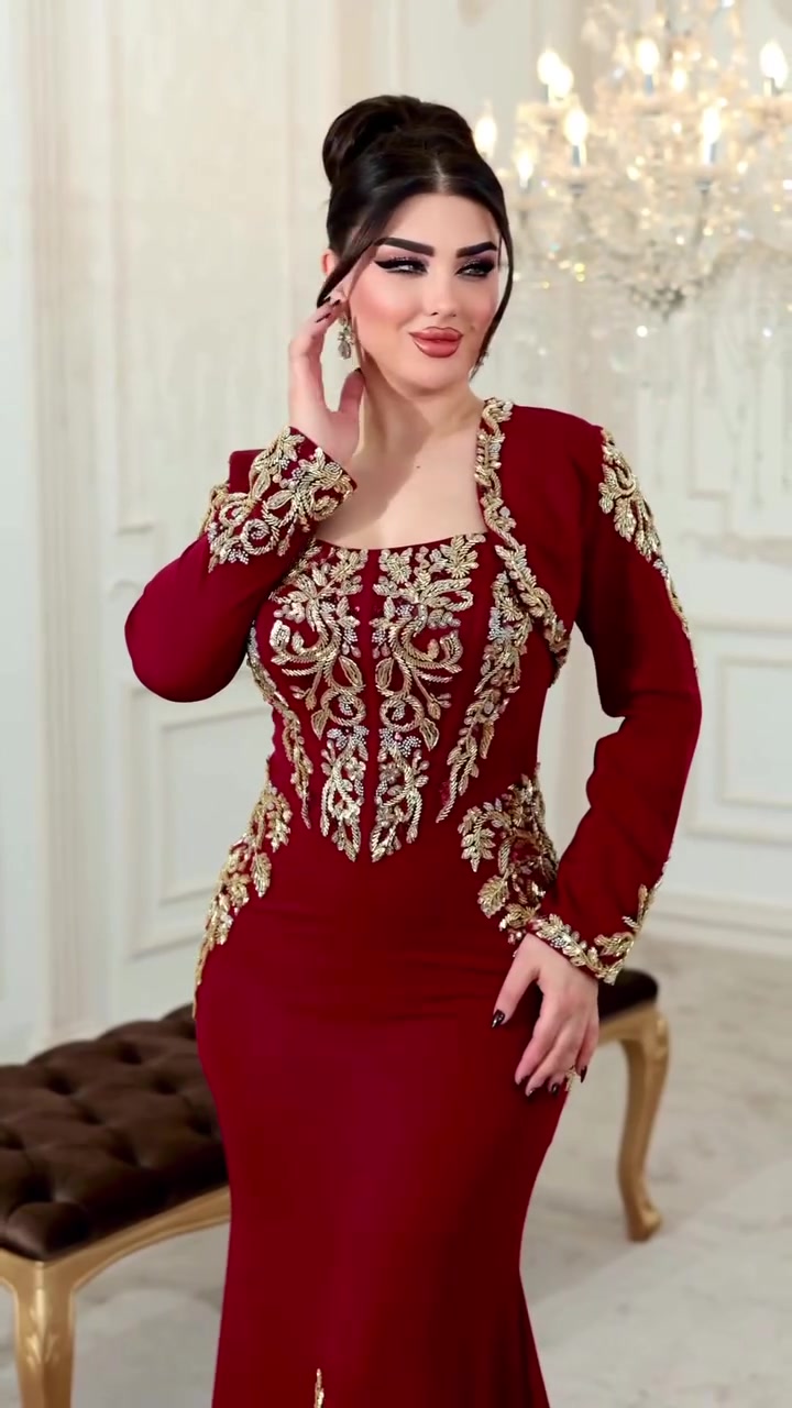 قفطان فخم • مشغول • مقاسات ٤٠-٥٠
