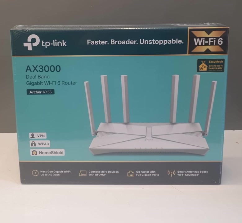 AX56 🔥🔥
🚀 Wi-Fi 6 | AX3000 | Gigabit Router
إذا تريد راوتر سريع، قوي ومستقر ويشتغل بكفاءة ويا عدد كبير من الأجهزة، فهذا الـ AX56 خيار ممتاز 👌📶
⚡ سرعة خرافية تصل إلى 3Gbps 📡 5GHz بسرعة تصل إلى 2402Mbps 📡 2.4GHz بسرعة تصل إلى 574Mbps
💪 أبرز المميزات: ✅ تقنية Wi-Fi 6 الجيل الجديد ✅ 6 هوائيات لتغطية أفضل ✅ تقنية OFDMA لدعم أجهزة أكثر بنفس الوقت ✅ منافذ Gigabit لسرعة شبكة عالية ✅ EasyMesh لتوسيع التغطية وربط أكثر من جهاز ✅ حماية WPA3 ✅ دعم VPN ✅ نظام حماية HomeShield ✅ Smart Antennas لتحسين تغطية الواي فاي ✅ مناسب للبيت، المكتب، الألعاب، البث والكاميرات 📹
🔥 AX56 مو مجرد راوتر… هذا ترقية حقيقية لشبكتك!
📍 مكتب الدقة للكاميرات والإنترنت 📲 واتساب: ***********
🚨 الكمية محدودة — احجز جهازك هسه!
