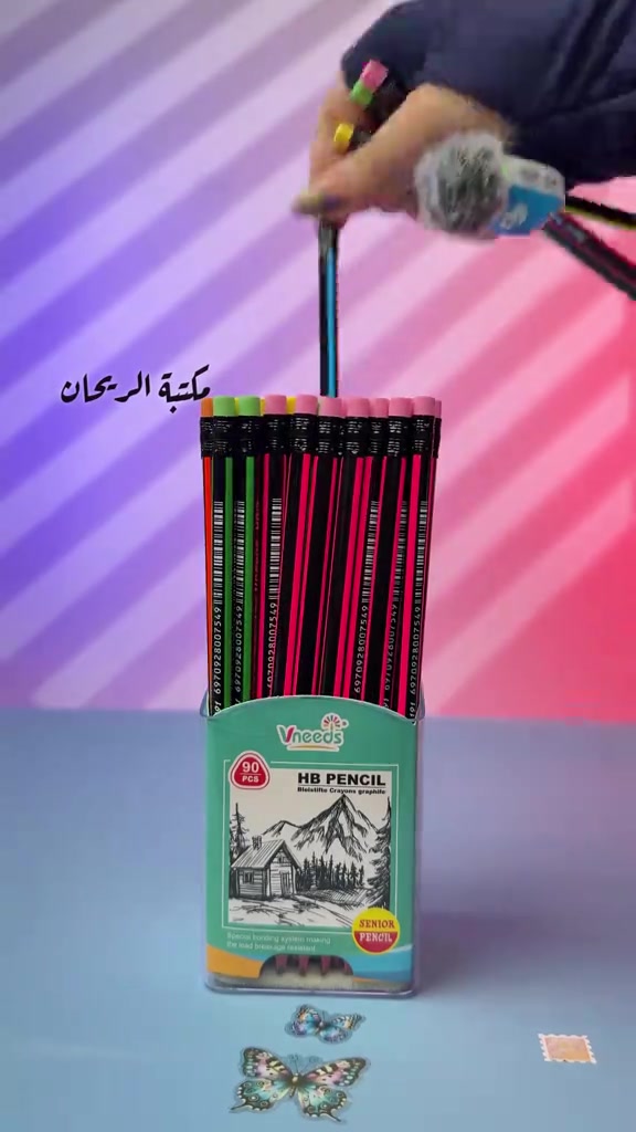 اقلام رصاص ( علبة تحتوي على 90 قلم سعرها 9 الف د،ع )  📚 مكتبة الريحان… عنوان الاختيار المميز  تشكيلة مختارة بعناية من:                                 ✏️ القرطاسية 📒 الدفاتر 🖇️ المنظمات المكتبية 🎒 المستلزمات المدرسية وملازم                                                            🚚 نوفر خدمة التوصيل إلى كافة محافظات العراق                                                                   📩للحجز أو الاستفسار: راسلنا عبر الصفحة أو اتصل على: 📞 ***********                                                     📍فروع مكتبة الريحان:                                              بغداد – الكمالية، بداية شارع المصرف.                                                بغداد – زيونة، داخل معهد الريحاني للبنين #م#مكتبة_الريحان#الشعب_الصيني_ماله_حل😂😂ق#قرطاسيه_مدرسيهق#قرطاسيةاقلام 

نص مكتوب في الصور:
- مكتبة بيان