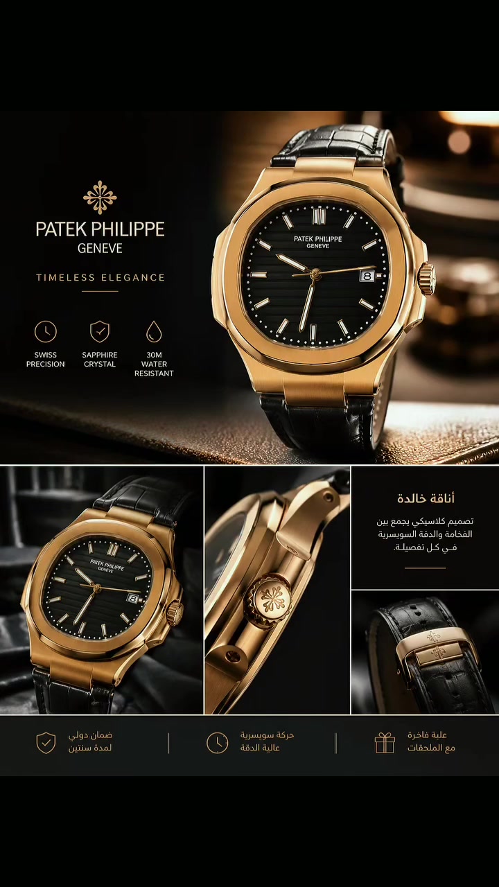 ⌚✨ ساعات باتك فليب | Patek Philippe ✨⌚
أناقة فاخرة بتفاصيل مميزة وكوالتي عالي جداً 🔥
تصميم راقٍ يناسب الإطلالات الرسمية واليومية.
 مختلفه الالوان 
✅ جلد ممتاز وكوالتي عالي
✅ قفل فراشة أنيق وعملي
✅ طلاء ثابت ومميز
✅ مقاومة للماء
✅ تصميم فاخر بتفاصيل دقيقة
كامل الملحقات بوكس صاج علاكه باتك فيلب بسعر 45 الف فقط
🚚 متوفر الآن مع خدمة توصيل لجميع محافظات العراق 🇮🇶
📞 للطلب والاستفسار:
***********
