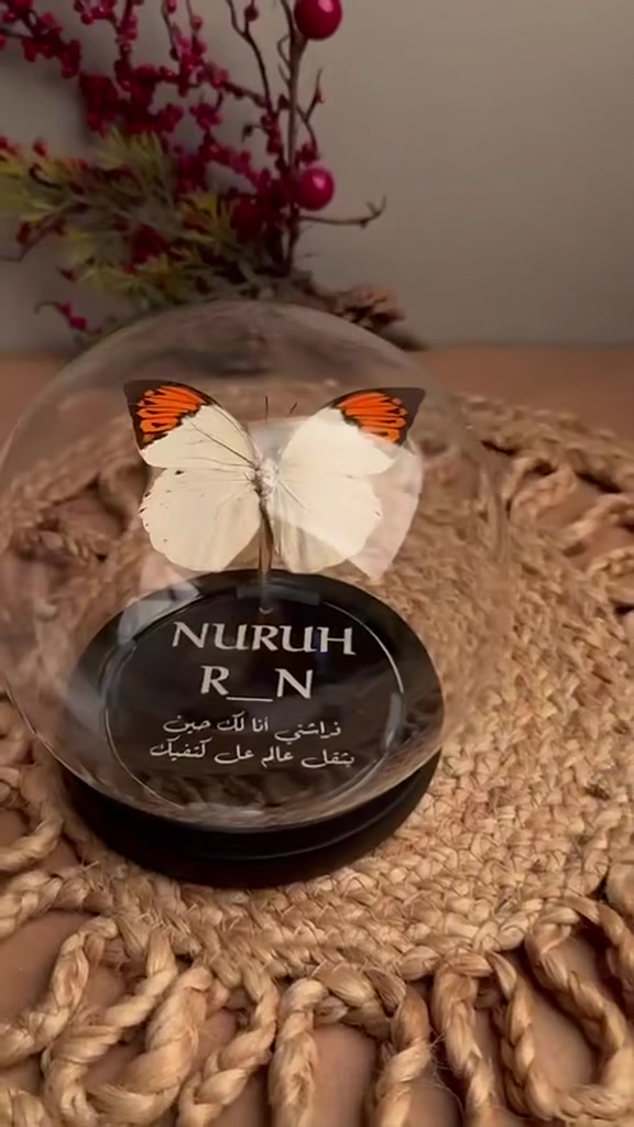 ناقوس • فراشة محنطة • حفر حسب الطلب