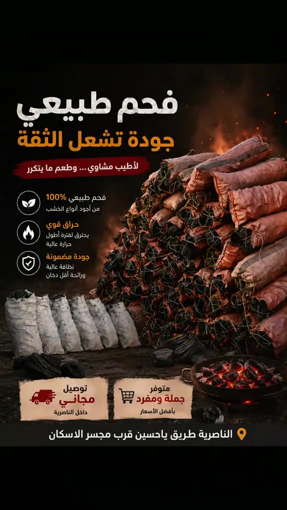 فحم • توصيل مجاني • الناصرية