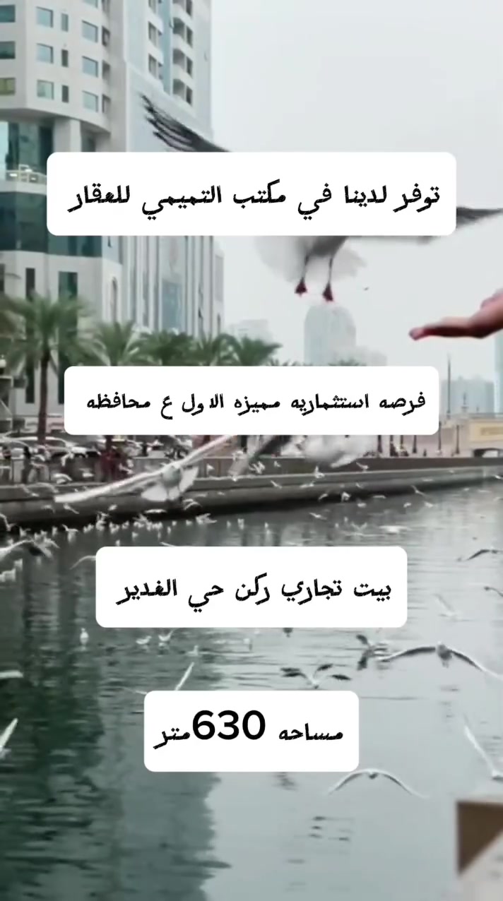 يتوفر لدينا فرصه استثماريه مميزه ركن حي الغدير مساحه630متر للاستفسار اكثر مراجعه مكتب التميمي للعقار نجف الأشرف شارع الغدير-فرات مجاور مخبز الفرنسي رقم المكتب ***********
