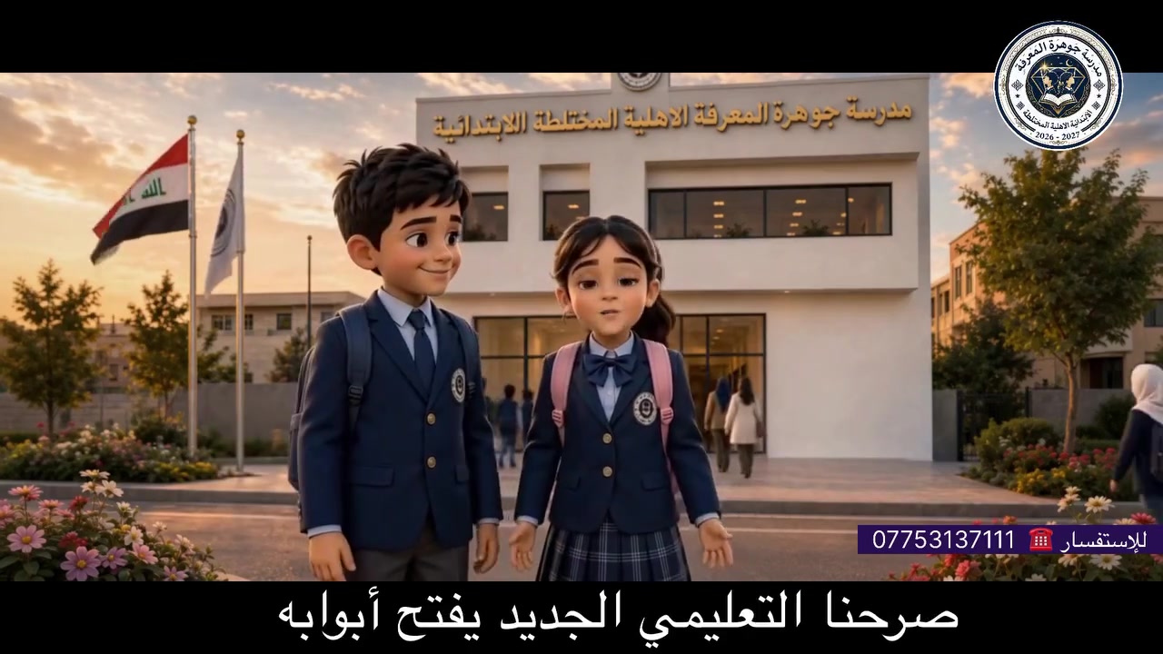 ⁨ 🏫✨ انطلاقة جديدة نحو المستقبل في الموصل! ✨🏫
يسُرّ مدرسة جوهرة المعرفة الابتدائية الأهلية المختلطة أن تعلن عن فتح باب التسجيل للعام الدراسي الجديد! 🎒📚
نحن هنا لنقدم لأبنائكم بيئة تعليمية آمنة ومحفزة، تجمع بين التقنيات الذكية والتعليم الحديث 💡💻، تحت إشراف كادر تدريسي متميز يمتلك أفضل الخبرات لبناء أجيال متفوقة 🎓🌟.
🔥 لماذا تختار جوهرة.
✅ مناهج متطورة وكوادر تربوية عالية الكفاءة.
✅ خصومات خاصة وتسهيلات ممتازة للمسجلين الأوائل! 🎁
📍 الموقع:
الموصل - حي الكندي الثانية (مقابل جامع الدكتور مقبل) 📌
📞 للإستفسار والتسجيل:
تواصلوا معنا عبر الرقم التالي: *********** 📱
✨ المقاعد محدودة.. سارعوا بالتسجيل الآن وضمان المستقبل الأجمل لأبنائكم! 🚀❤️
