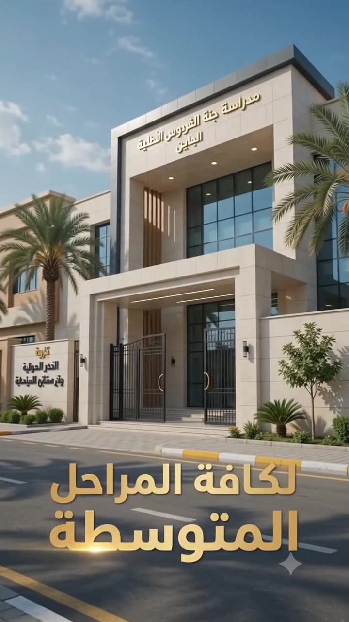 📍 في بغداد – صليخ – شارع البنزينخانة
تعلن #متوسطة_جنة_الفردوس_الأهلية_للبنين 
عن استمرار
 التسجيل للعام الدراسي 2026–2027 لجميع المراحل المتوسطة.

🔹 بيئة تعليمية آمنة ومحفزة
🔹 نخبة من الكادر التدريسي المتميز
🔹 رعاية متكاملة للتحصيل العلمي وتنمية شخصية الطالب

📞 للاستفسار والتسجيل: ***********
بإشراف المؤسس: أ. حمد العامري

🌟 سجّل اليوم… وامنح ابنك بدايةً تصنع مستقبله المشرق!
