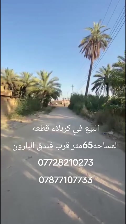 البيع في كربلاء قطعه65متر قرب فندق البارون
***********
***********
