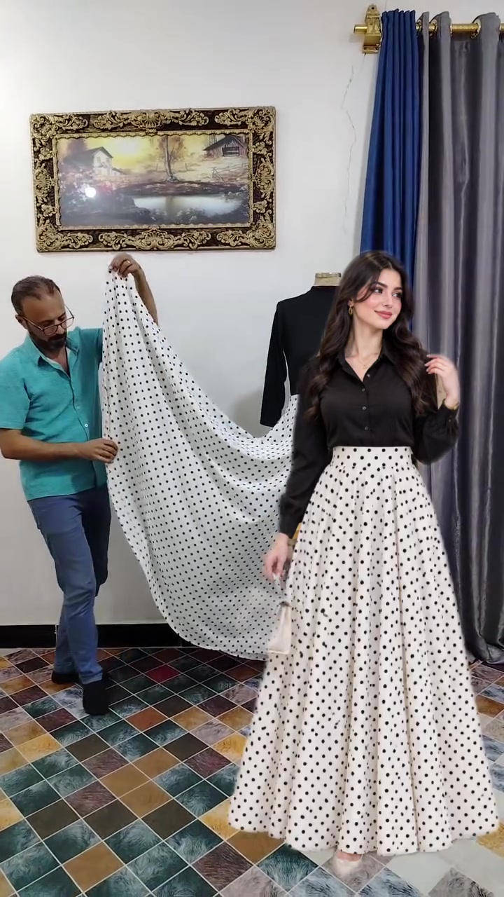تنورة • دبل كلوش • خياطي_حسب_الطلب