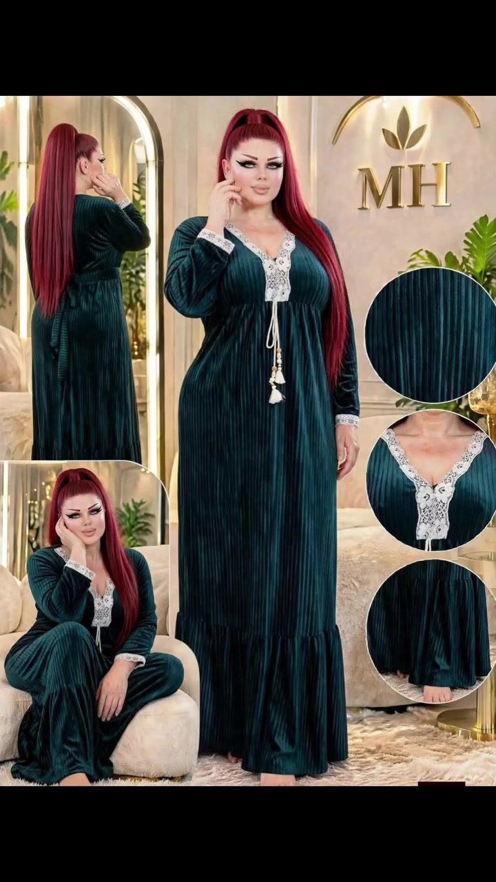 دشداشة شتوي • قطيفة أرنبي • L XL XXL
