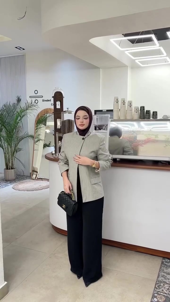 جاكيت مقلم • موديل زارا • قياس S M L