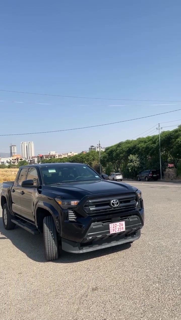 Toyota Tacoma 2025 SR
تويوتا تاكوما ٢٠٢٥

وصول حديث..Toyota Tacoma..2025 SR..السيارة مكفولة من الشواصي والدواخل وألأيرباكات،  ماشية فقط 5 الاف مايل، دفع خلفي، صور الحادث مرفق..السيارة في دهوك وتترقم شمالي، السعر 270$ مع مجال قليل ..
***********

