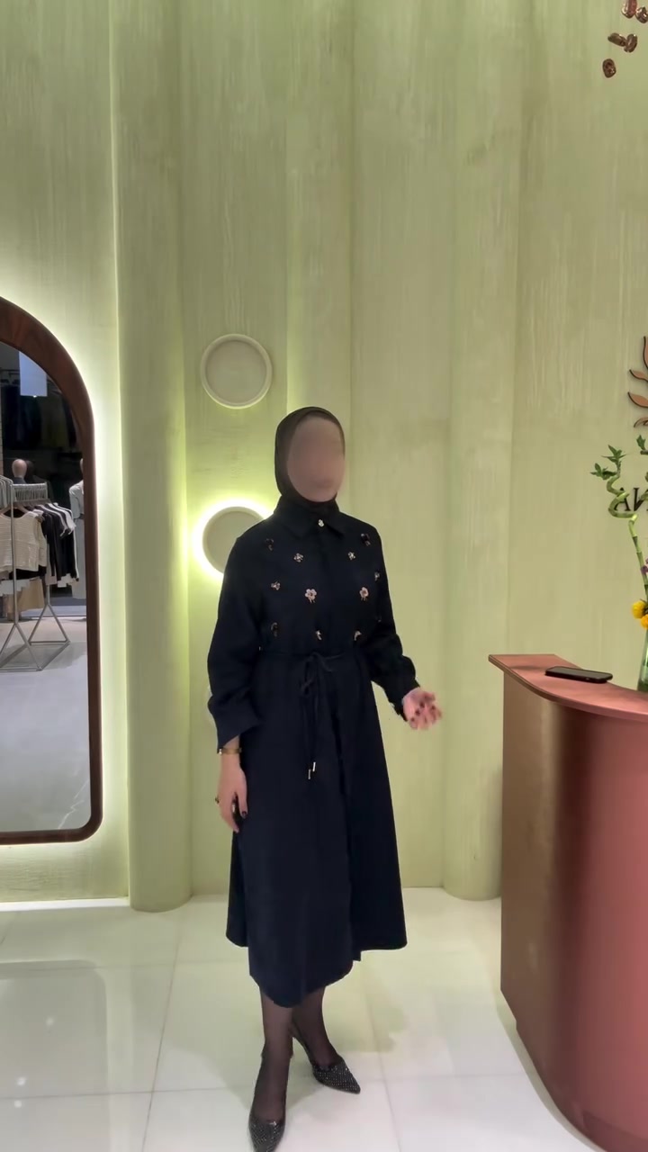 فستان قديفة • نيلي • مقاسات M-XXXL