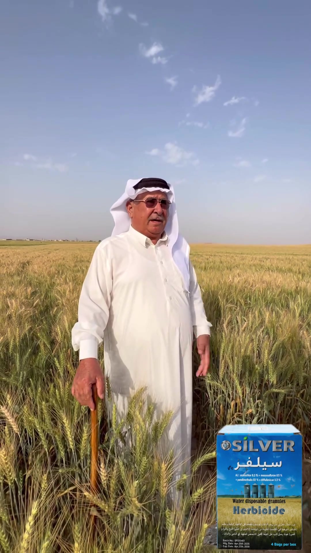 السلفر واحد عراق 🇮🇶🇮🇶🇮🇶

� 
مبيد سيلفر قبل الإنبات

المبيد رقم (1) في مكافحة الأدغال في حقول الحنطة والذرة والبقوليات 

🔹 
الهدف من الاستخدام:

إبادة الأدغال الرفيعة والعريضة قبل ظهورها، ومنعها من النمو نهائياً في الموسم.

🔹 
موعد الاستخدام:

بعد طباعة (زرع) الحنطة مباشرةً، قبل الإنبات، أي قبل الرية الاولى 

🔹 
طريقة الخلط والاستخدام:

 • لكل 4 دونم → مغلف واحد  سيلفر + 400 لتر ماء تقريباً.
 • يرشّ المبيد رشّاً أرضياً متجانساً على سطح التربة بالكامل.
 • بعد الرش، ب4ساعة يتم سقي الأرض مباشرةً بالماء لتفعيل المبيد داخل طبقة التربة.
وممكن السقي الى حد 7ايام 

🔹 
نصائح مهمة للنجاح:

 1 الأرض يجب أن تكون مستوية وناعمة جيدآ قبل الرش.
 2 لا تزرع أو تحرث بعد الرش إطلاقاً.
 3 يستخدم المبيد بعد الانبات 
 4 تأكد من ذوبان الباودر قبل الرش 
 5 استخدم فلاتر نظيفة في المرشة حتى لا يحدث انسداد.
 6 الجو يكون هادئاً أثناء الرش (بدون رياح قوية أو مطر قريب).

🔹 
المميزات:

✅ فعّال على أكثر من 65% من الأدغال العريضة
✅ يقضي على الادغال (الرويطة -الحنيطة -السنيسلة -الدوسر .والقليل من الجودر ابو سويف )
✅ آمن على المحصول
✅ لا يترك أثر متبقٍ في التربة

للحجز زيارة المكتب 
كركوك الحويجة مفرق المنزلة او الاتصال على ارقام المكتب 
واتساب ***********
***********📞@أبرز المعجبين

لدينا خدمة توصيل 🚚 
الى جميع انحاء العراق
