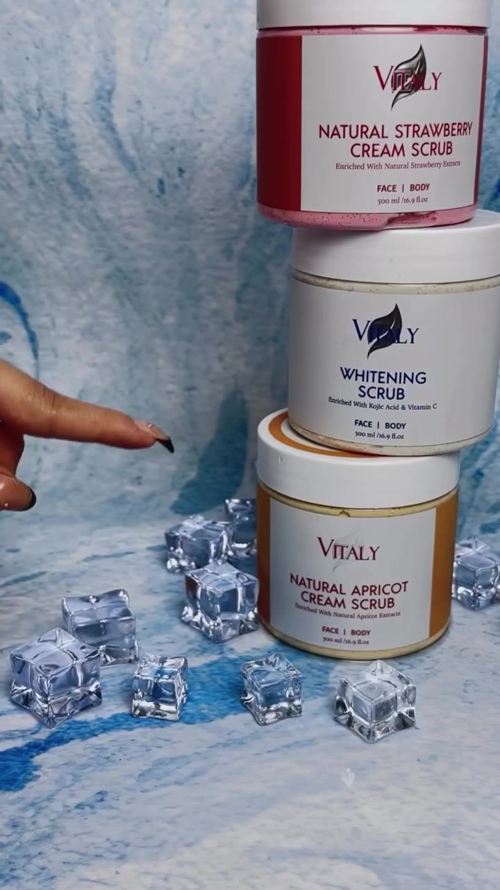 ✨ VITALY CREAM SCRUBS ✨
عناية ونظافة وانتعاش ببشرة أنعم وأجمل 🤍

🍓 Natural Strawberry — سكراب الفراولة
💜 Indigofera Tinctoria — سكراب مميز للعناية بالبشرة
🤍 Whitening Scrub — سكراب بالتفتيح والعناية
🍑 Natural Apricot — سكراب المشمش

مناسبة للوجه والجسم ✨

اختاري السكراب المفضل لبشرتچ #ترند #فولو #اكسبلور #عراق #عناية

تتوفر خدمة توصيل للمحافظات 🚕
النجف/سايدين عسكري وفاء قرب مدرسة دارك الاهليه مقابيل مكوى الكوثر/كوزمتك الفراشة 🌍
للتواصل او الحجز على الواتساب🛒
او الاتصال على الرقم ***********
تابعونا على الانستكرام على الرابط👇
https://instagram.com/207zaid?utm_medium=copy_link
تابعونا على قناة التلكرام على الرابط 👇
https://t.me/butterfly199795
تابعونا على الفيس بوك على الرابط 👇
https://www.facebook.com/share/
17cjkLTHD8/
تابعونا على رابط التوكتوك على الرابط 👇
https://vt.tiktok.com/ZS5ypxogv/
#الفراشة_للعطور_ومستحضرات_التجميل 🥰
#كوزمتك_الفراشة 
#كوزمتك _الفراشه

