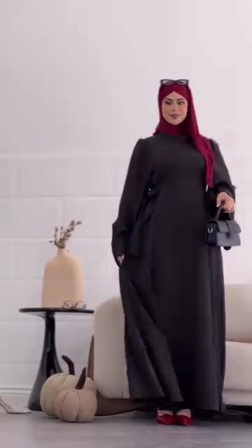 فستان كويتي • سواد فاحم • مقاسات ٣٨-٤٨