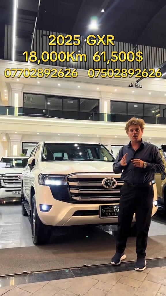 #iran #iraq #kurdistan #erbil #toyota   2025  GXR   18,000Km   61,500$   ***********   ***********

نص مكتوب في الصور:
- 2025 GXR 18,000Km 61,500$ *********** ***********
