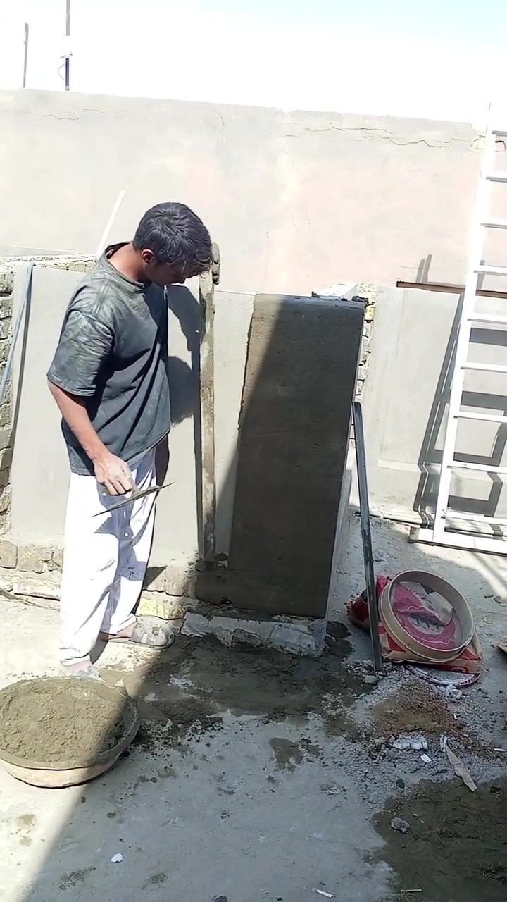جص اسمنت • نثر واجهات • تكنيد